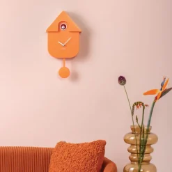 Horloge Modern Cuckoo - Orange