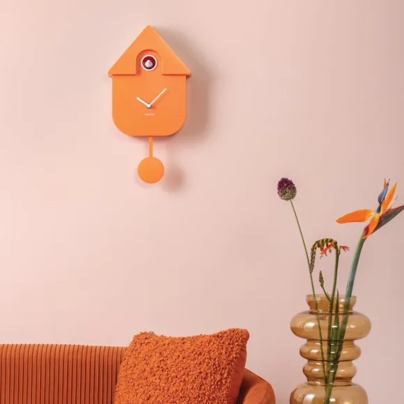 Horloge Modern Cuckoo - Orange