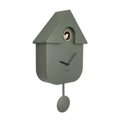 Horloge Modern Cuckoo En Metal L 21.5 X H 41 Cm - Vert Kaki
