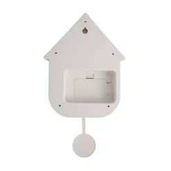 Horloge Modern Cuckoo En Metal L 21.5 X H 41 Cm - Blanc