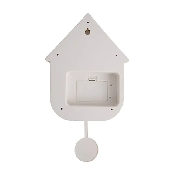 Horloge Modern Cuckoo En Metal L 21.5 X H 41 Cm - Blanc