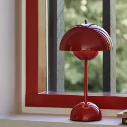 Lampe A Poser Flowerpot Vp9 Sans Fil - Rouge Vermillion