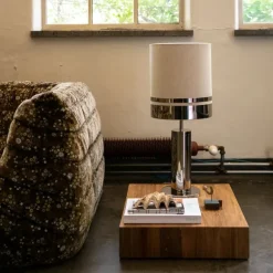 Lampe A Poser Space - O 30 X H 72 Cm - Chrome