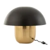 Lampe Champignon En Metal - O 50 X 44 Cm - Noir/Or