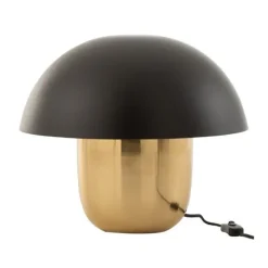 Lampe Champignon En Metal - O 50 X 44 Cm - Noir/Or