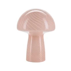 Lampe Champignon H 32 Cm - Rose