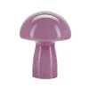 Lampe Champignon H 23 Cm - Rose Fonce