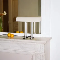 Lampe De Table Anagram - O 14 X H 32,5 Cm - Beige Riz