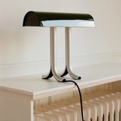 Lampe De Table Anagram - O 14 X H 32,5 Cm - Fer Noir