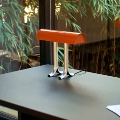 Lampe De Table Anagram - O 14 X H 32,5 Cm - Orange