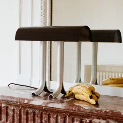 Lampe De Table Anagram - O 14 X H 32,5 Cm - Fer Noir