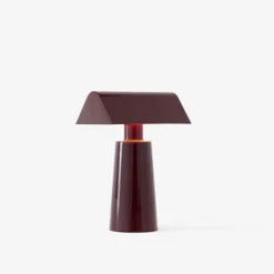 Lampe De Table Caret Mf1 H 22Cm - Bordeaux Fonce