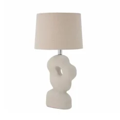 Lampe De Table Cathy En Gres Blanc - L36Xh53Xl25,5Cm