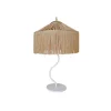 Lampe De Table Kaa A Franges Dorees - Blanc