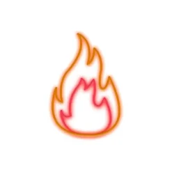 Lampe Murale Neon Led Fire - Rouge