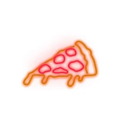 Lampe Murale Neon Led Pizza - Orange