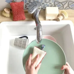 Lot De 3 Eponges Reutilisables - Vert / Bleu / Rouge