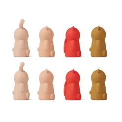 Lot De 8 Marionnettes De Doigt Jim En Silicone - Rose