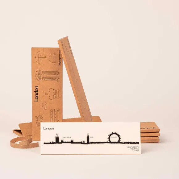 Mini Frise Decorative Londres - Noir - 19 Cm