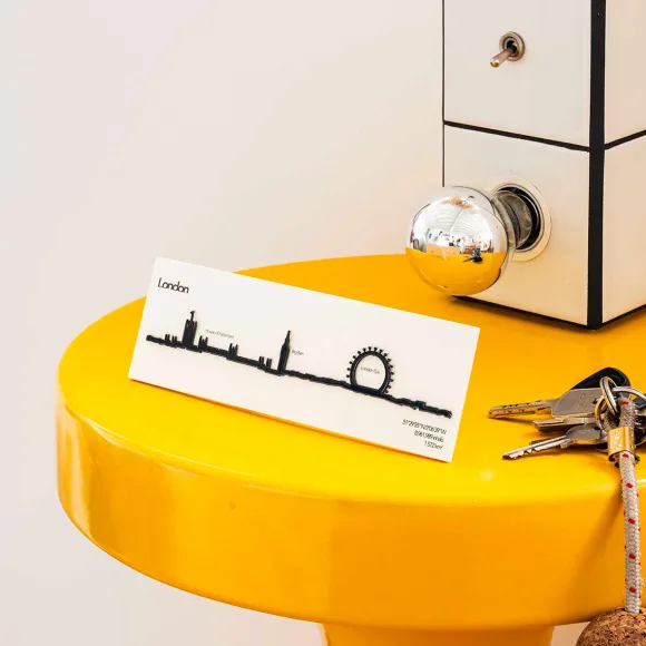 Mini Frise Decorative Londres - Noir - 19 Cm