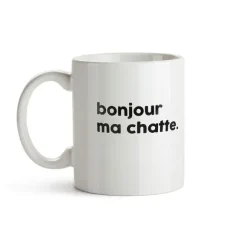Mug En Porcelaine - Bonjour Ma Chatte