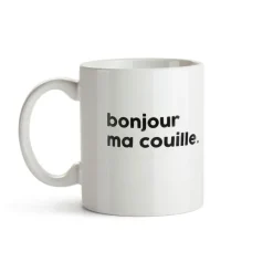 Mug En Porcelaine - Bonjour Ma Couille