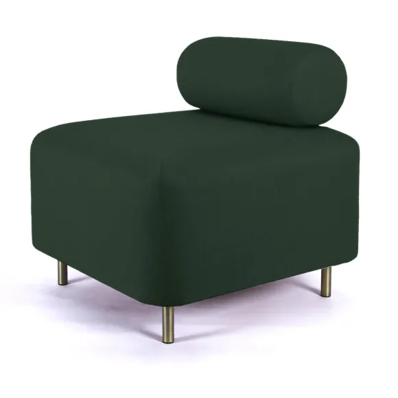 Ottoman Bovari Velours Vert Canard Riviera 38
