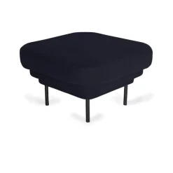 Ottoman Cornice Velours - Bleu Nuit & Metal Noir