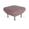 Ottoman Cornice Velours Rose & Metal Noir