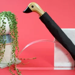 Parapluie A Manche Tete De Canard - Noir