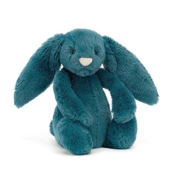 Peluche Lapin Bashful - H 18 Cm - Mineral Bleu