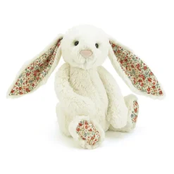 Peluche Lapin Blossom - H31 Cm - Creme