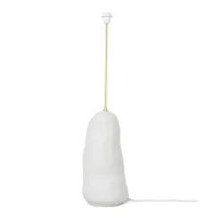 Pied De Lampe Hebe En Ceramique - H 100 Cm - Blanc