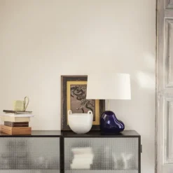 Pied De Lampe Hebe H 30 Cm - Bleu Fonce