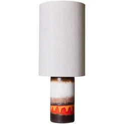 Pied De Lampe Retro En Gres Emaille