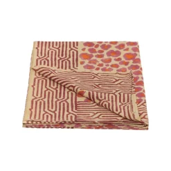 Plaid Leopard En Coton - Rose