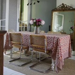 Plaid Leopard En Coton - Rose