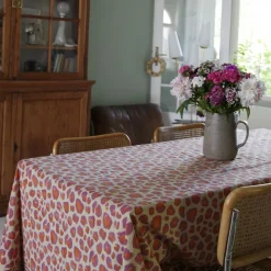 Plaid Leopard En Coton - Rose