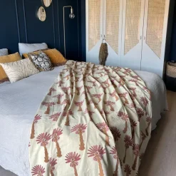 Plaid Tala Palmtree En Coton - Sand