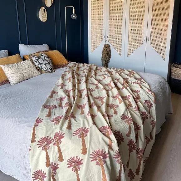 Plaid Tala Palmtree En Coton - Sand