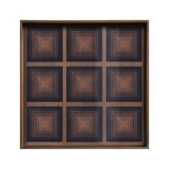 Plateau Carre En Verre Ink Squares
