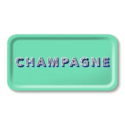 Plateau Champagne - 43 X 22 Cm - Seafoam