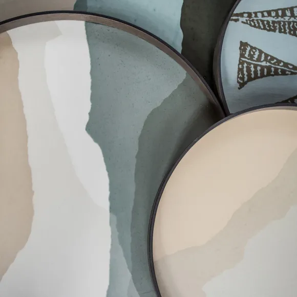 Plateau En Verre - Slate Wabi Sabi - O 61 Cm