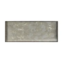 Plateau En Verre Fossil Organic - Gris