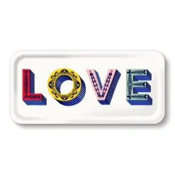 Plateau Love - 32 X 15 Cm - Multicolore