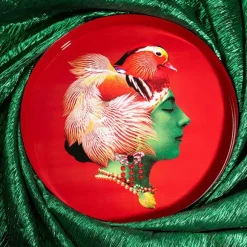 Plateau Rond Canarbella En Fer - O 33 Cm