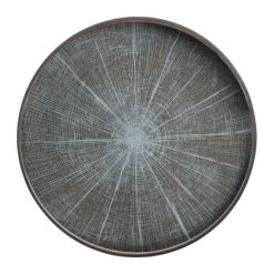 Plateau Rond En Bois White Slice O 92 Cm - Marron