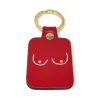 Porte-clés Boobs En Cuir - Rouge