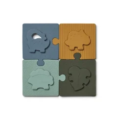 Puzzle Bodil En Silicone - Dino Bleu