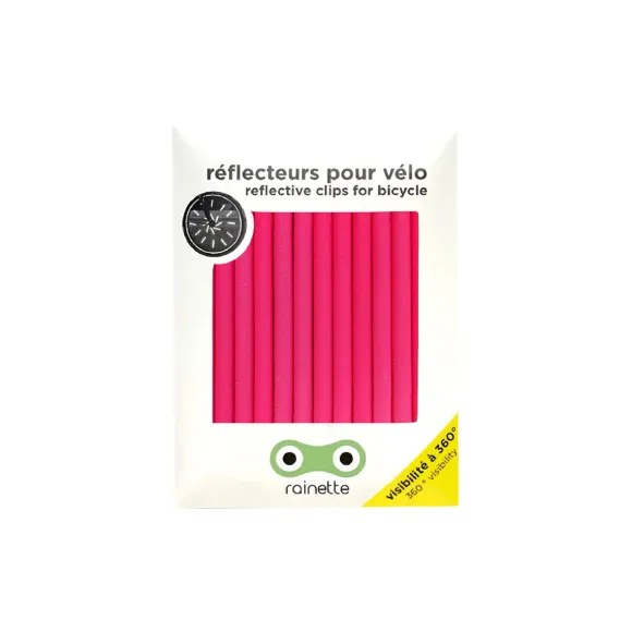 Reflecteurs Pour Rayons De Velo - Rose Fluo